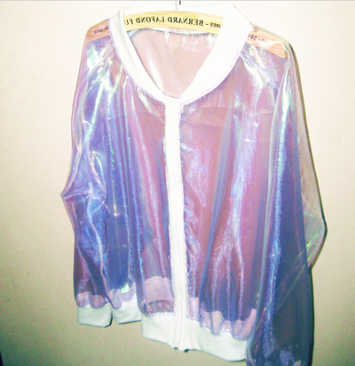 harajuku organza hologram transparent coat Sunscreen