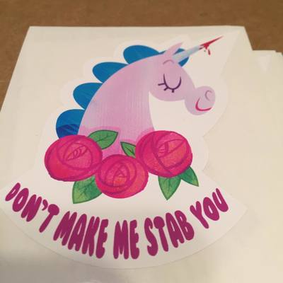 Sassy unicorn sticker