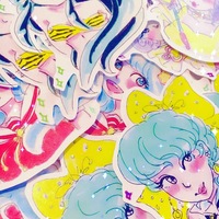 Retro Majokko Sticker Set ☆ミ - Thumbnail 2