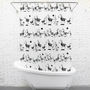 Cute Cartoon ZEBRA Design 180 cm x 180 cm PEVA Plastic Bathroom Use Shower Curtain Set - Thumbnail 2