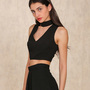 Lunch Date Crop Top - Black-1