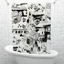  MERMAID Black & WHITE 180 x 200 cm Design PEVA Plastic Shower Curtain Bathroom Use - Thumbnail 2