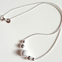 Round Ball Silver Jewelry Set- - Thumbnail 1