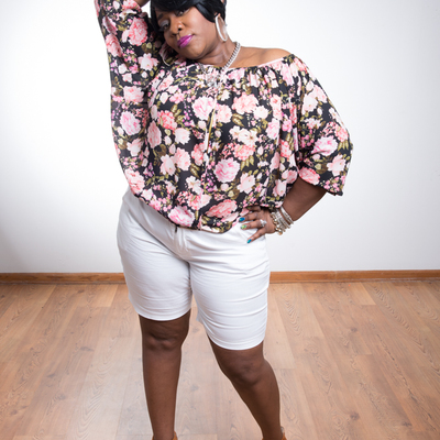 Floral chiffon blouse