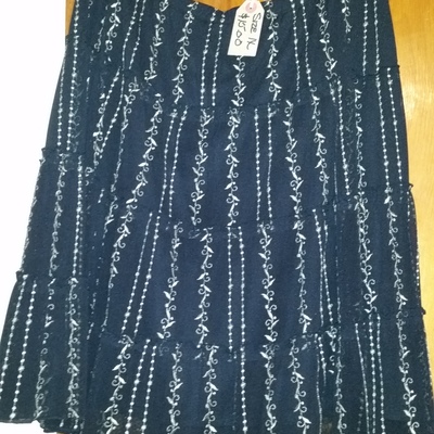 Chiffon ruffle skirt w/gold embellishment size 1x