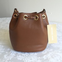MICHAEL KORS Luggage Brown "Jules" Drawstring Bucket Bag - Thumbnail 2