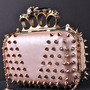 Black McQueen Inspired Spiked Knuckle Box Clutch-1