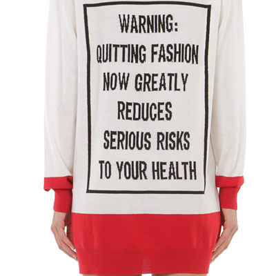 Moschino color block logo dress