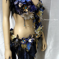 Midnights Dream Fairy Monokini Cosplay Dance Rave Bra Halloween Burlesque Show Girl - Thumbnail 3