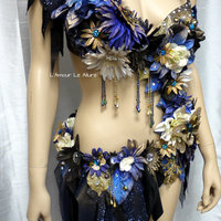 Midnights Dream Fairy Monokini Cosplay Dance Rave Bra Halloween Burlesque Show Girl - Thumbnail 4