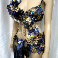 Midnights Dream Fairy Monokini Cosplay Dance Rave Bra Halloween Burlesque Show Girl - Thumbnail 6