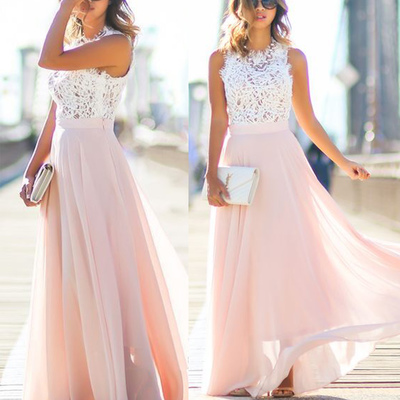 Long bridesmaid dresses, light blush pink bridesmaid dresses, pretty bridesmaid dresses, cheap bridesmaid dresses, pd15143 - Thumbnail 5