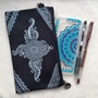 Hand Painted Henna bag Mandala bag Pattern Zipper Pouch Coin Purse Cotton Cosmetic Bag Pencil Case Phone Wallet Hand Drawn Art-2