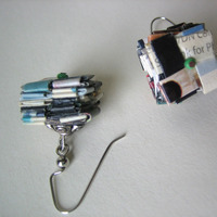 Earrings - Reclaimed Woven Paper - Thumbnail 4