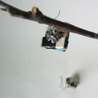 Earrings - Reclaimed Woven Paper - Thumbnail 1