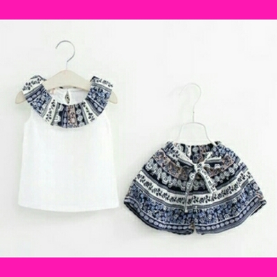 blue shorties set 