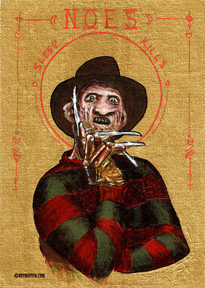 Religious Horror Icon-Freddy Krueger-Nightmare on Elm St.-5"x7" Print