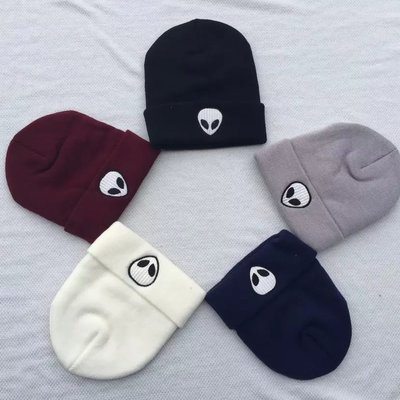 5 color harajuku alien knitting hat - Thumbnail 4