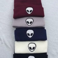 5 Color Harajuku Alien Knitting hat - Thumbnail 1
