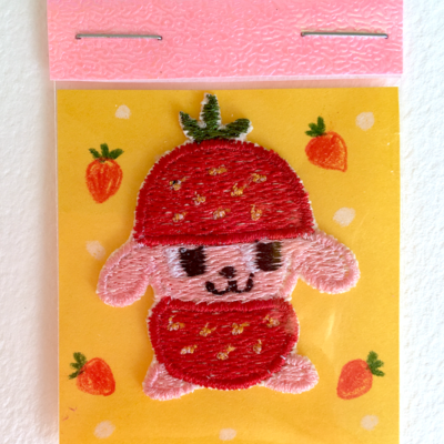 Strawberry iron-on patch
