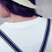 XL-4XL Black and White Letter Printing Dress SP166926 - Thumbnail 3