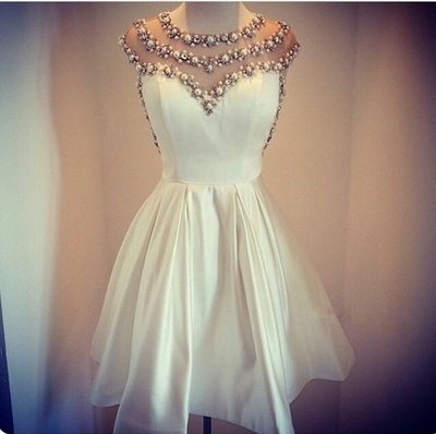 short white lovely homecoming dress,prom for junior ,unique pretty homecoming dress,custom homecoming dress,affordable homecoming dresses 2018, BD1488