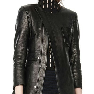 Alexander wang deconstructed leather moto jacket