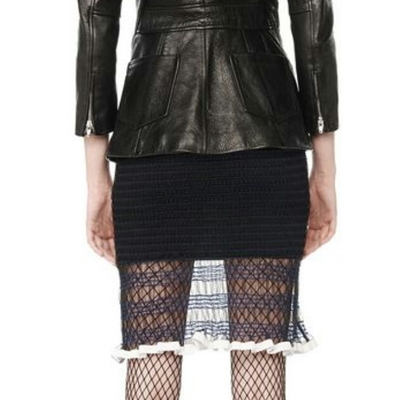Alexander wang deconstructed leather moto jacket