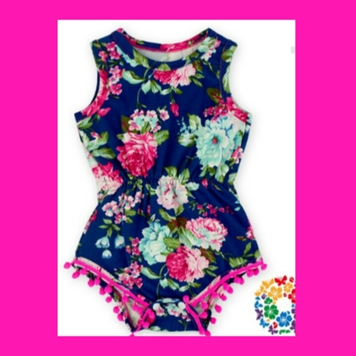 Blue flower jumpsuit 