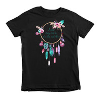 Kid's Ages 2- 6 "I am my own dream catcher" Organic Short Sleeve T-Shirt - Thumbnail 1
