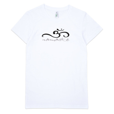 Women's "om namaste" organic short sleeve t-shirt