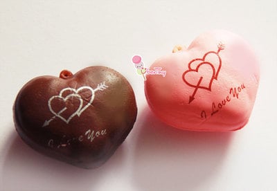 2 I Love You Heart Chocolate Squishies