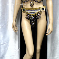 Umbreon Belly Dancer Bra Cosplay Dance Costume Rave Bra Rave Wear Halloween Burlesque Show Girl - Thumbnail 1