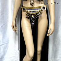 Umbreon Belly Dancer Bra Cosplay Dance Costume Rave Bra Rave Wear Halloween Burlesque Show Girl - Thumbnail 2