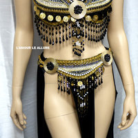 Umbreon Belly Dancer Bra Cosplay Dance Costume Rave Bra Rave Wear Halloween Burlesque Show Girl - Thumbnail 4