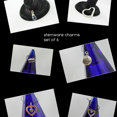 Stemware charms (believe in hearts)