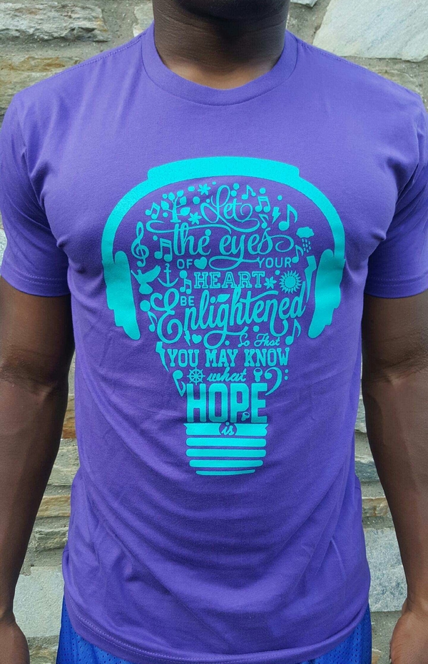 Be Enlightened tee (purple)