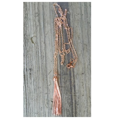 Rose Gold Tassel Necklace