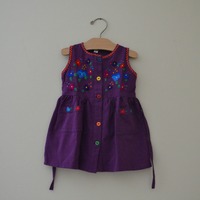 Flower Embroidered Dress Size 0-9 mos. - Thumbnail 1