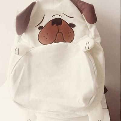 Harajuku animal pug dog backpack school bag