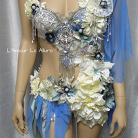 Moon Goddess Fairy Monokini Bra Cosplay Dance Costume Rave Bra Halloween Burlesque Show Girl - Thumbnail 2