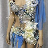 Moon Goddess Fairy Monokini Bra Cosplay Dance Costume Rave Bra Halloween Burlesque Show Girl - Thumbnail 3