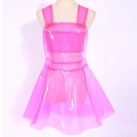 PVC Neon Colored Overall Dress - Thumbnail 1