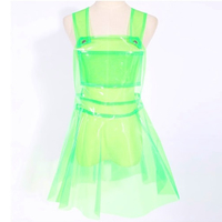 PVC Neon Colored Overall Dress - Thumbnail 2