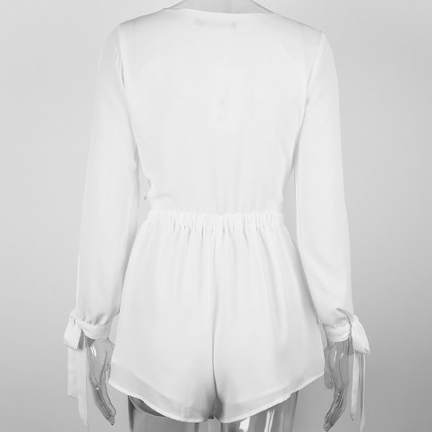 White Shorts Top Set With Slit Sleeve