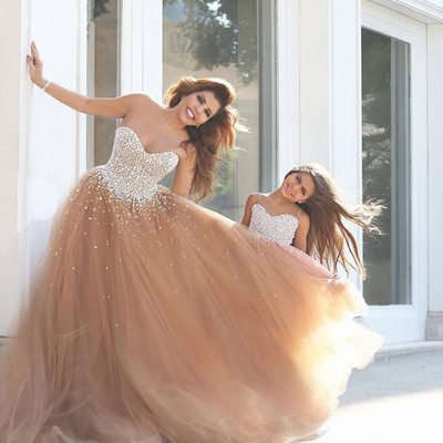 Champagne prom dress, charming prom dress, long prom dress, 2016 prom dress, party dress, bd1326 - Thumbnail 5