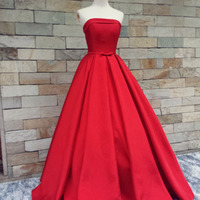 red Prom Dress, long Prom Dress, A line Prom Dress, 2016 Prom Dress, party dress, BD1334 - Thumbnail 1