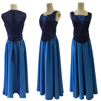 P189 little mermaid aqua custom gown vanessa