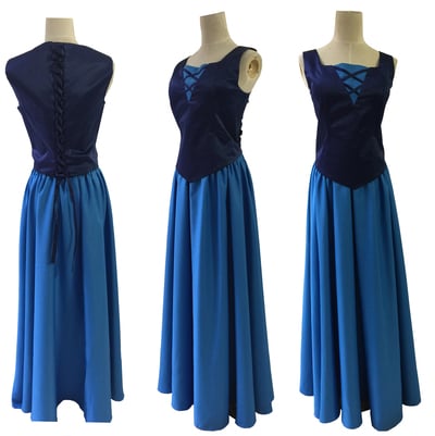 P189 Little Mermaid Aqua Custom gown Vanessa