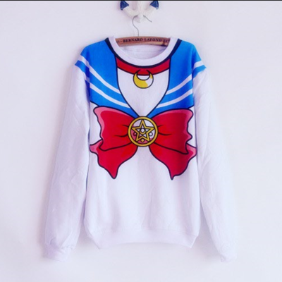 Harajuku Sailor Bow crew neck sweater